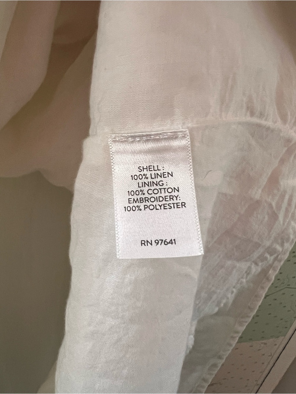 Pure Jill Elements White Linen Embroidered Sleeveless Dress XL Boho Cottagecore - Picture 6 of 12